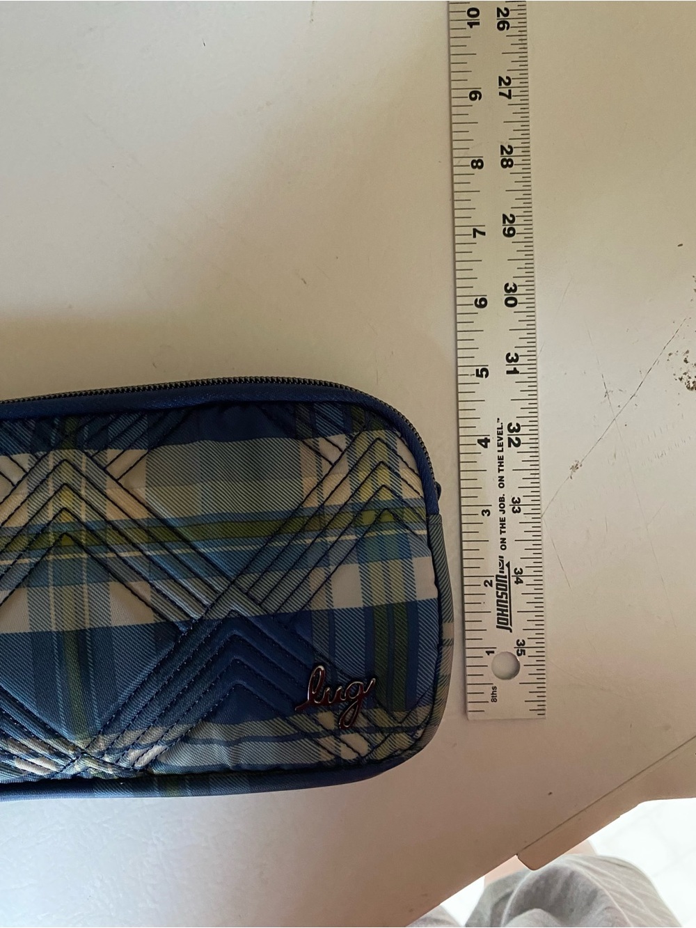 Lug Coupe XL Crossbody Bag Tempo Plaid Blue New - Picture 14 of 15